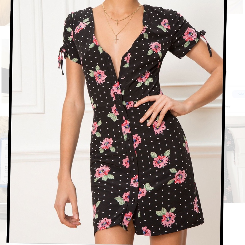 Superdown Laine Button Down Mini Dress